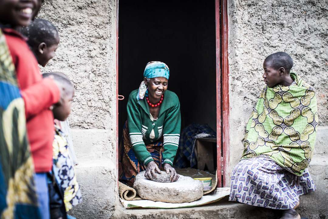 Bisate village community photographed using traditional food preparation