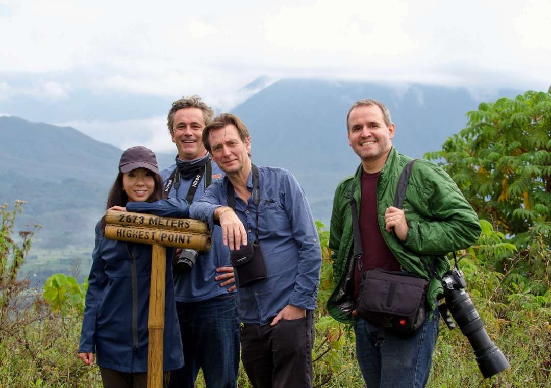 Four Bisate Lodge guest pictured a 2,673 metres, the highest point.