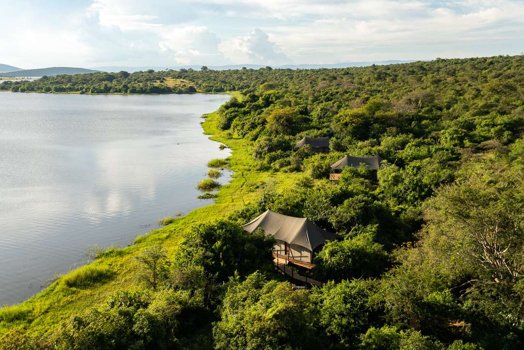 View from Magashi Camp over Lake Rwanyakazinga